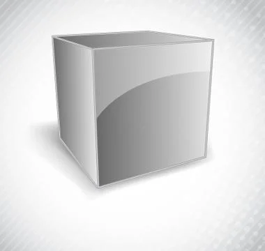 Background with silver  cube Illustrazione stock