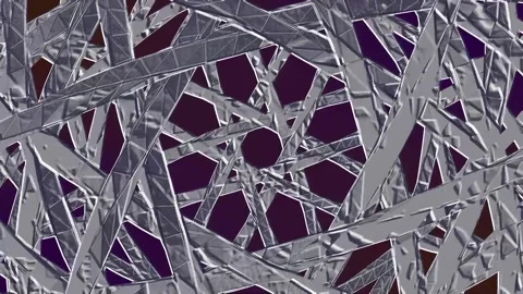 Background With Silver Geometric Shapes, Abstract Design. Stock Footage 295794436