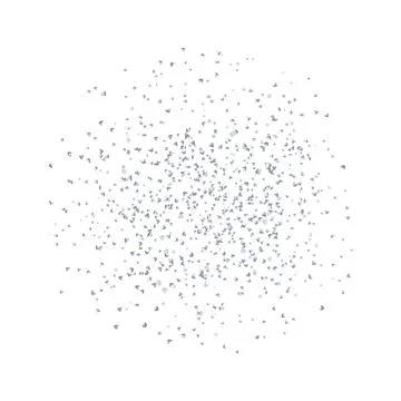 Background silver, gray texture crumbs. Silverish dust scattering, isolated Illustrazione stock