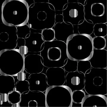 Background with silver rings Stock Illustration