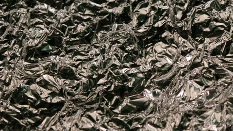 Background with silver wrinkled foil Stock Footage 268703290