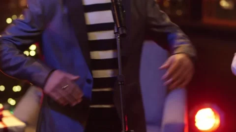 Background singers clapping and dancing in music performance Video stock 136336424