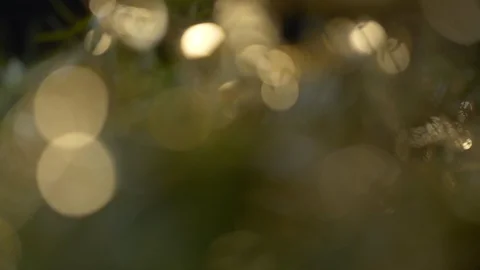 Background of Single Candle Lit with Christmas Decoration. Christmas Video stock 128774669