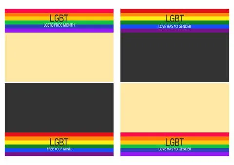 Background with six color in PRIDE MONTH; Stock Illustration