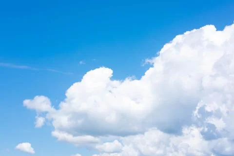 Background sky with clouds. Blue sky with beautiful white clouds for advertis Stock Photos