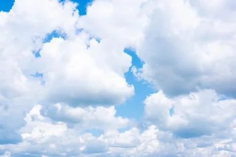 Background sky with clouds. Blue sky with beautiful white clouds for advertis Stock Photos