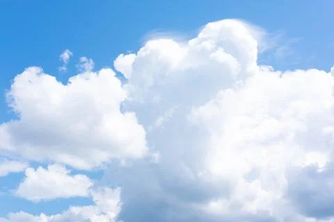 Background sky with clouds. Blue sky with beautiful white clouds for advertis Stock Photos