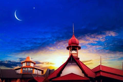 Background sky Ramadan Stock Photos