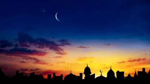 Background sky Ramadan Stock Photos