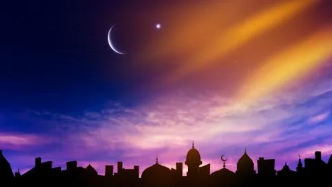 Background sky Ramadan Stock Photos