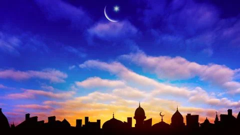 Background sky Ramadan Stock Photos