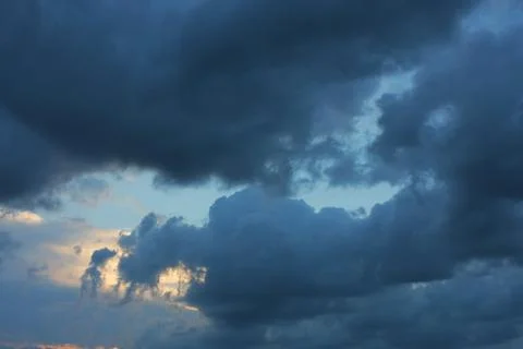 Background of sky with thunderclouds. Stock Photos