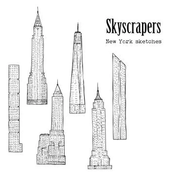 Background with Skyscrapers Stock Illustration