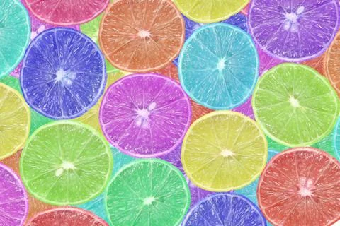 Background of slice colorful lime Stock Photos