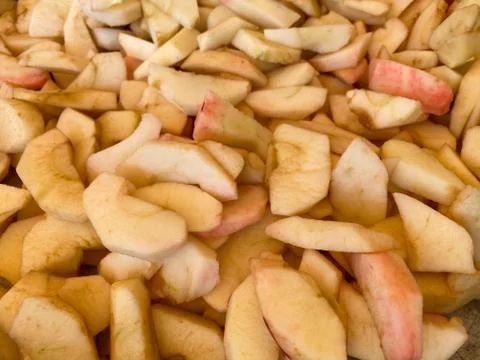 Background from sliced apples Stock Photos
