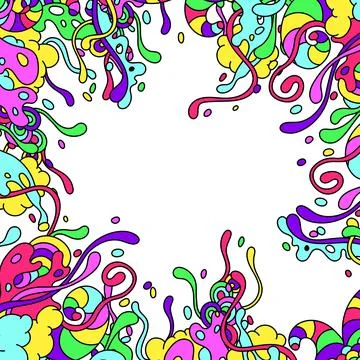 Background with slime and tentacles. Stock Illustration