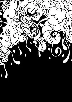 Background with slime and tentacles. Stock Illustration