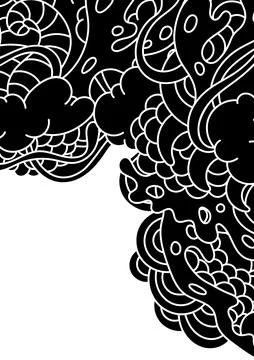 Background with slime and tentacles. Stock Illustration