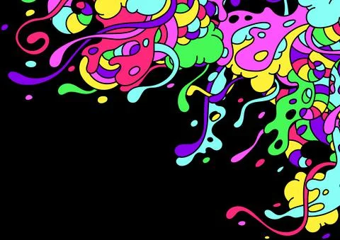 Background with slime and tentacles. Stock Illustration