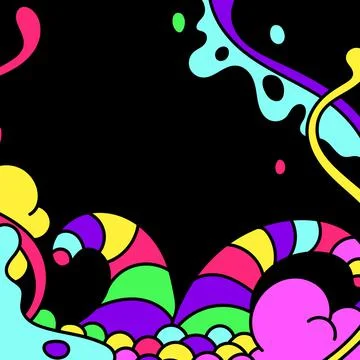 Background with slime and tentacles. Stock Illustration