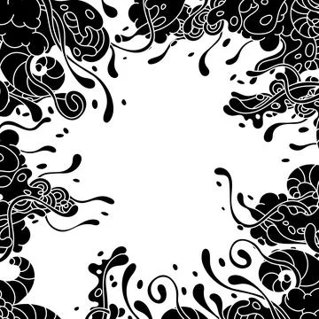 Background with slime and tentacles. Stock Illustration