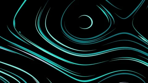 Background of slowly moving rounded colored lines. Seamless looping (loop) Video stock 111274334