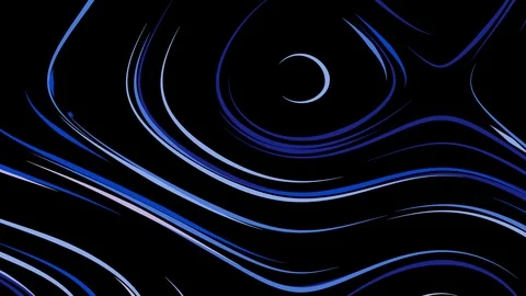 Background of slowly moving rounded colored lines. Seamless looping (loop) Video stock 111274542