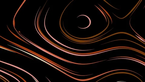 Background of slowly moving rounded colored lines. Seamless looping (loop) Video stock 111274646