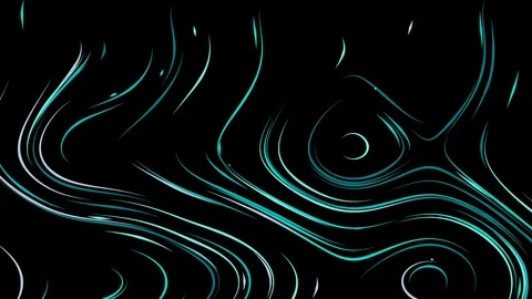 Background of slowly moving rounded colored lines. Seamless looping (loop) Video stock 111275266