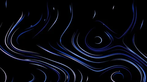 Background of slowly moving rounded colored lines. Seamless looping (loop) Video stock 111275483