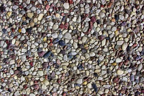 Background from small multi-colored stones. mock up Stock Photos