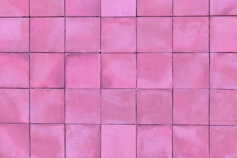 Background with small pink rectangular tiles Stock Photos