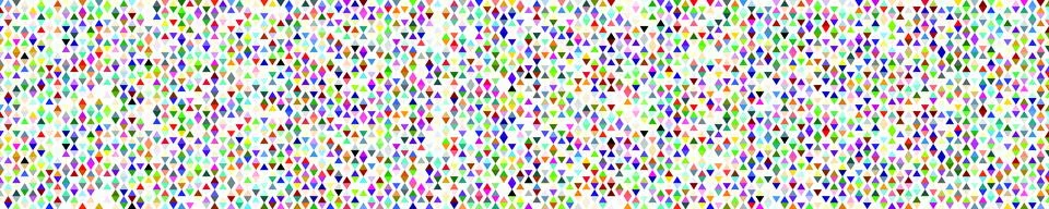 Background of small randomly colored triangles on a white base 写真素材