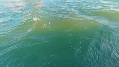 Background, small sea waves on a sunny summer, bright day. Stock Footage 141565483