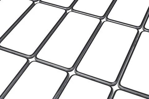 Background of smartphones in same plane Stock Illustration