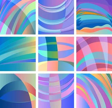 Background smooth abstract design set Vector Illustration Set of Abstract ... Stock Photos