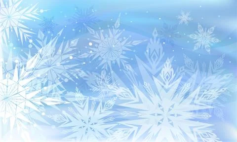 Background with snowflakes Stock Illustration