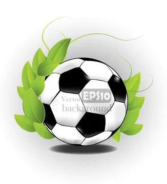 Background with a soccer ball Stock Illustration