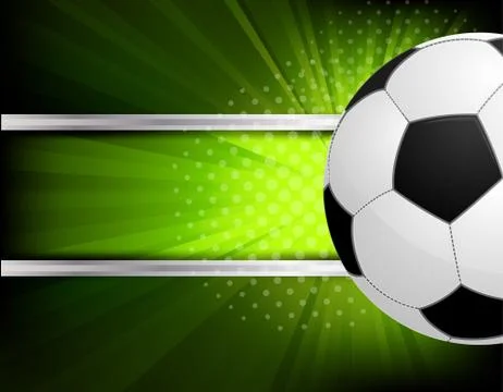 Background with soccer ball Stock Illustration