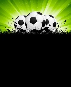 Background with soccer balls Stock Illustration