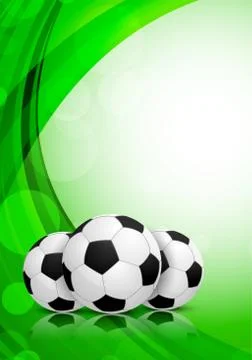 Background with soccer balls Stock Illustration