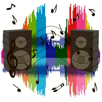 Background sound waves Stock Illustration