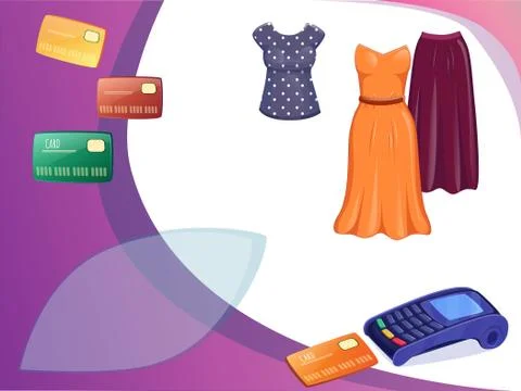 Background with space for text - violet and white - terminal payment and bank Stock Illustration