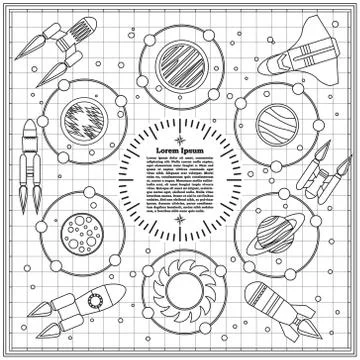 Background on the space theme. Stock Illustration