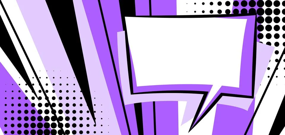Background with speech bubble. Decorative abstract card in pop art style. Stock Illustration
