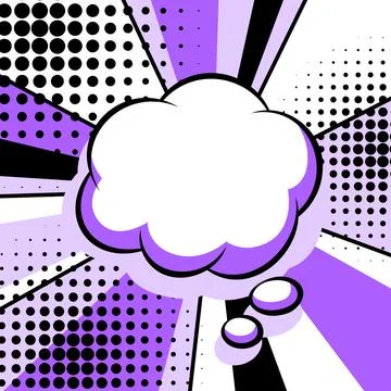 Background with speech bubble. Decorative abstract card in pop art style. Stock Illustration
