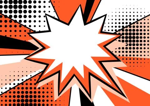 Background with speech bubble. Decorative abstract card in pop art style. Illustrazione stock