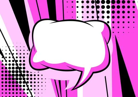 Background with speech bubble. Decorative abstract card in pop art style. Illustrazione stock
