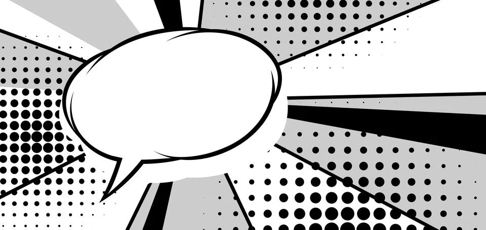 Background with speech bubble. Decorative abstract card in pop art style. Stock Illustration