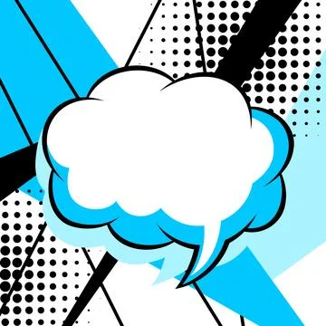 Background with speech bubble. Decorative abstract card in pop art style. Stock Illustration